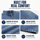 Vintage denim T-shirt met halve rits voor heren