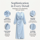 Elegante maxi-jurk met V-hals en overslag voor dames