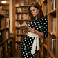 Elegante retro-jurk met stippen voor dames