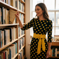 Elegante retro-jurk met stippen voor dames