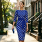 Elegante retro-jurk met stippen voor dames