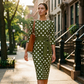Elegante retro-jurk met stippen voor dames