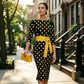 Elegante retro-jurk met stippen voor dames