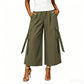👖Cropped cargobroek met wijde pijpen voor dames – Straatstijlbroek met hoge taille ✨