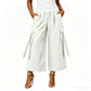 👖Cropped cargobroek met wijde pijpen voor dames – Straatstijlbroek met hoge taille ✨