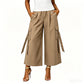 👖Cropped cargobroek met wijde pijpen voor dames – Straatstijlbroek met hoge taille ✨