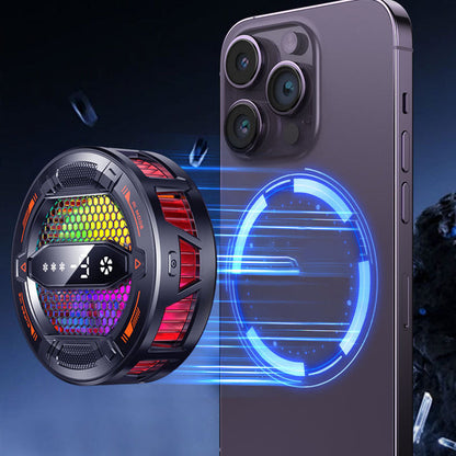 Magnetische koeler voor mobiele telefoons met LED-temperatuurweergave