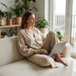 Casual set met V-hals top en broek voor dames