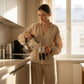 Casual set met V-hals top en broek voor dames
