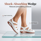 Ademende, comfortabele sandalen met sleehak
