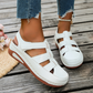 Ademende, comfortabele sandalen met sleehak