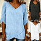 Ademende casual top met V-hals voor dame