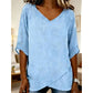 Ademende casual top met V-hals voor dame