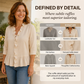 Elegante damestop met ruches en V-hals