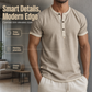 ⌛Tijdelijke aanbieding – Ademend Henley-shirt met korte mouwen voor heren
