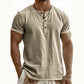 ⌛Tijdelijke aanbieding – Ademend Henley-shirt met korte mouwen voor heren