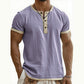 ⌛Tijdelijke aanbieding – Ademend Henley-shirt met korte mouwen voor heren