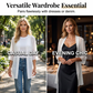 Loszittend chiffon vest met open voorkant voor dames