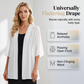 Loszittend chiffon vest met open voorkant voor dames