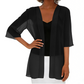 Loszittend chiffon vest met open voorkant voor dames