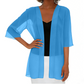 Loszittend chiffon vest met open voorkant voor dames
