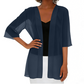 Loszittend chiffon vest met open voorkant voor dames
