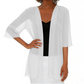 Loszittend chiffon vest met open voorkant voor dames