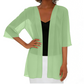 Loszittend chiffon vest met open voorkant voor dames