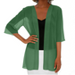 Loszittend chiffon vest met open voorkant voor dames