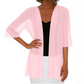 Loszittend chiffon vest met open voorkant voor dames