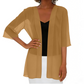 Loszittend chiffon vest met open voorkant voor dames