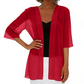 Loszittend chiffon vest met open voorkant voor dames