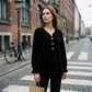 Casual blouse met V-hals en losse pasvorm voor dames