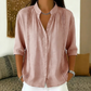Women's Casual Mandarin Collar Pintuck Top