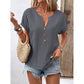 Casual dames-top met V-hals en korte mouwen
