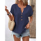 Casual dames-top met V-hals en korte mouwen