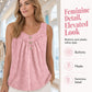 Gedrukte mouwloze top voor dames met knoopdetails