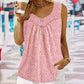 Gedrukte mouwloze top voor dames met knoopdetails