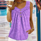 Gedrukte mouwloze top voor dames met knoopdetails