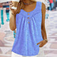 Gedrukte mouwloze top voor dames met knoopdetails