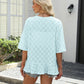 Damesvest met halflange mouwen, gaasbreisel en ruches