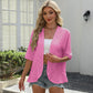 Damesvest met halflange mouwen, gaasbreisel en ruches