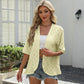 Damesvest met halflange mouwen, gaasbreisel en ruches