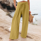 Casual damesbroek met hoge taille en wijde pijpen
