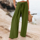 Casual damesbroek met hoge taille en wijde pijpen