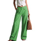 Casual, ruimvallende katoen-linnen broek voor dames