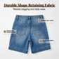 Bermuda-denimshort voor dames met middelhoge taille en zakken