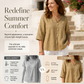 Casual damesblouse met V-hals en knopen
