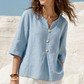 Casual damesblouse met V-hals en knopen