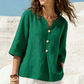 Casual damesblouse met V-hals en knopen
